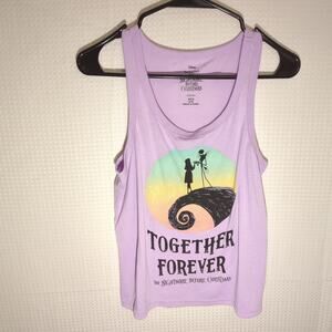 Disney Nightmare Before Christmas Jack Sally Together Forever Tank Top Small